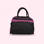 Borsa bowling Retro nera e fucsia