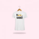 T-Shirt bianca "NOO... vabbè"