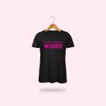 T-Shirt donna "I am very influencer" (stampa fucsia fluo)